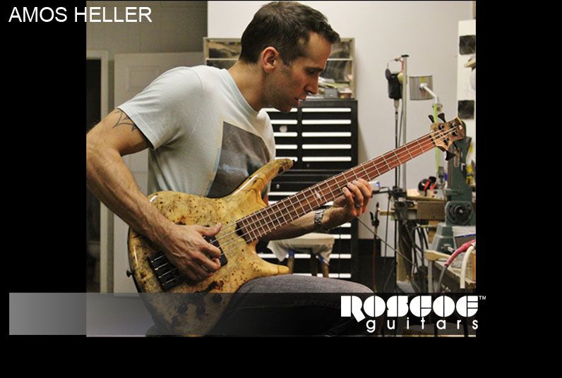 Roscoe guitars endorser Amos Heller