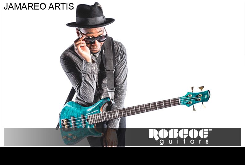 Roscoe guitars endorser Jamareo Artis