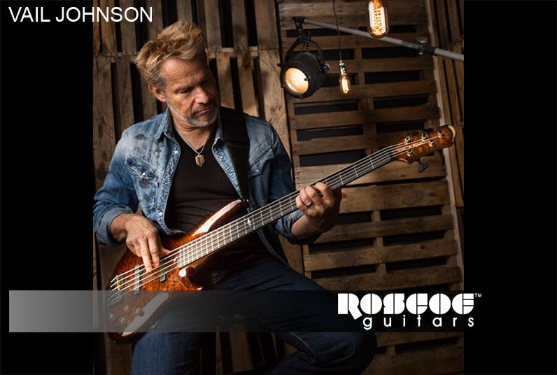 Roscoe guitars endorser Vail Johnson